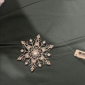 Silver Snowflake candle topper